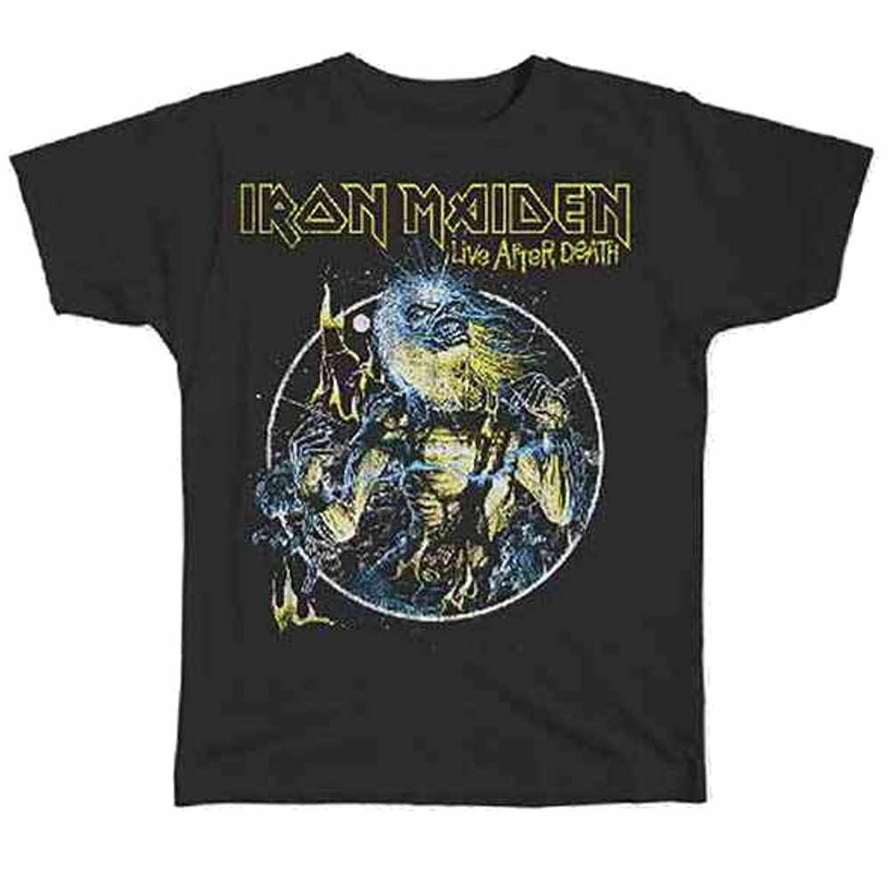 Iron Maiden Live After Death T-shirt zwart L 100% katoen Band merch, Bands Iron Maiden Live After Death T-shirt zwart L 100% katoen Band merch, Bands